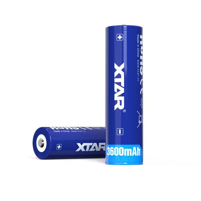 Batteri Li-Ion 18650 3.6V 3600mAh med skyddskrets Xtar @ electrokit (2 av 2)