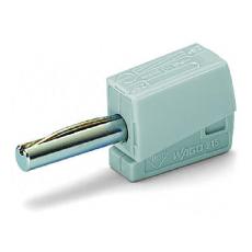 Banana plug quick 4mm male 20A grey @ electrokit