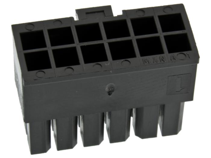 Contact housing Micro-Fit Female 2x6p 3mm @ electrokit (2 of 2)