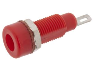 Banana jack 4mm female red 10A @ electrokit