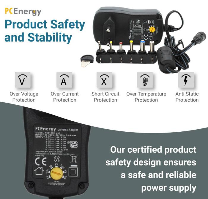 Adjustable power supply 3-12V 7.2W 0.6A @ electrokit (3 of 4)