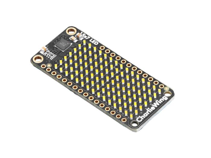 15x7 CharliePlex LED Matrix FeatherWing - Warm White @ electrokit (1 av 4)