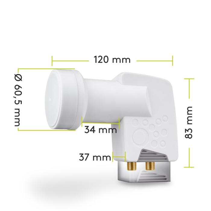 Universal Twin LNB 0.1dB @ electrokit (2 av 4)
