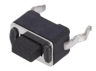 Tactile switch PCB 3.5x6x5mm black @ electrokit