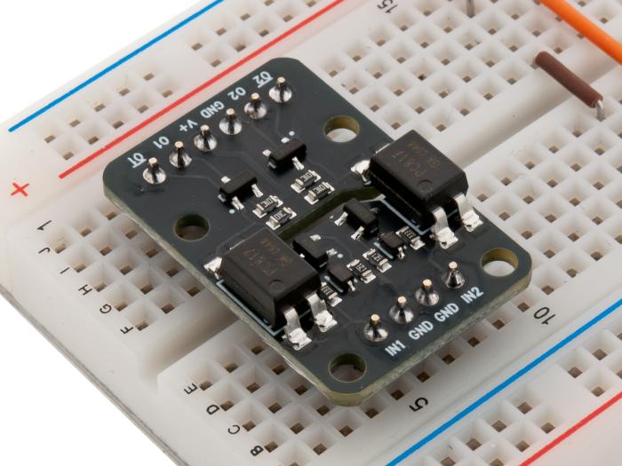 2-kanals opto-isolator med digital nivåomvandling 3 - 30V @ electrokit (5 av 5)