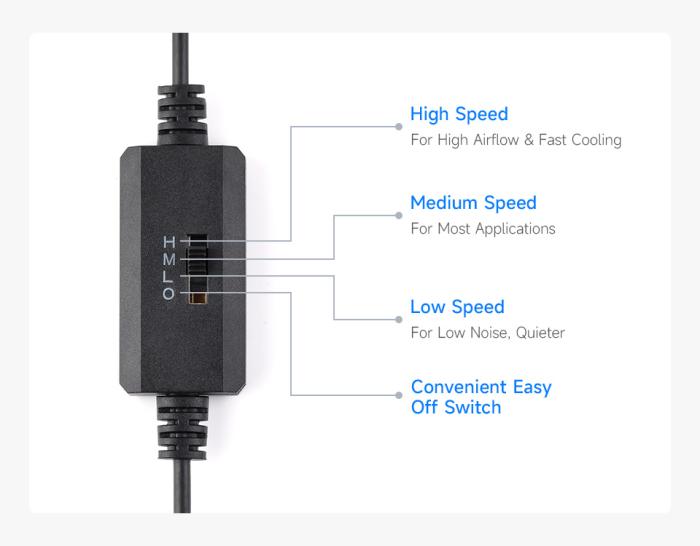 Universal USB-fläkt med PWM-kontroll ø120mm @ electrokit (6 av 9)