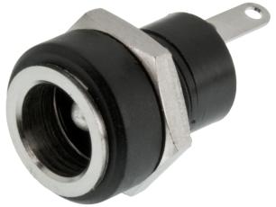 DC-jack 2.1x5.5x9.5mm chassie @ electrokit