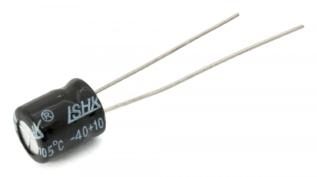 Elektrolytkondensator 100uF 25V 105C &oslash;6.3x11mm 2000h @ electrokit