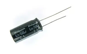 Electrolytic capacitor 1500uF 6.3V 105C &oslash;8x16mm 4000h @ electrokit