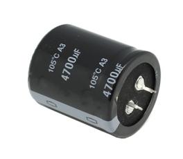 Elektrolytkondensator 470uF 250V 105C &oslash;30x30mm snap-in 3000h @ electrokit