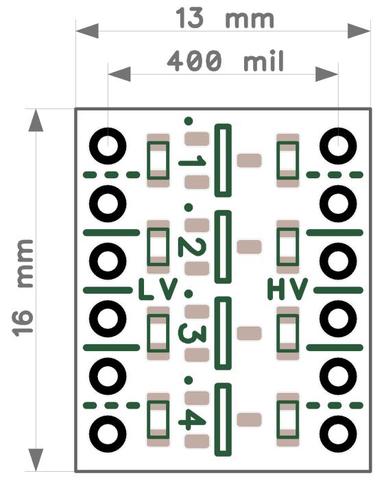 Nivåomvandlare 4 kanaler dubbelriktad @ electrokit (5 av 5)