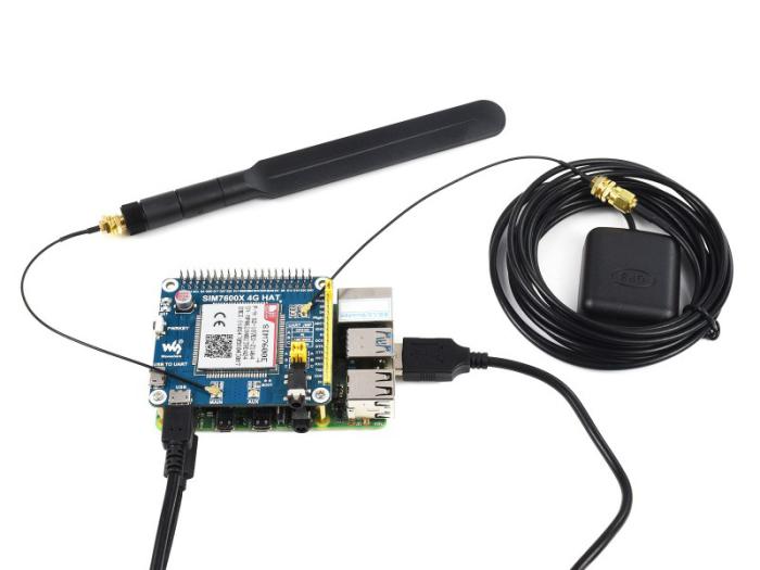 4G / GNSS HAT för Raspberry Pi SIM7600E-H @ electrokit (5 av 10)