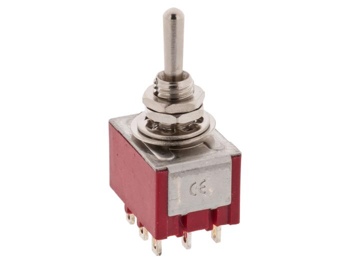 Toggle switch 3-p on-off-on solder lugs @ electrokit (1 of 2)