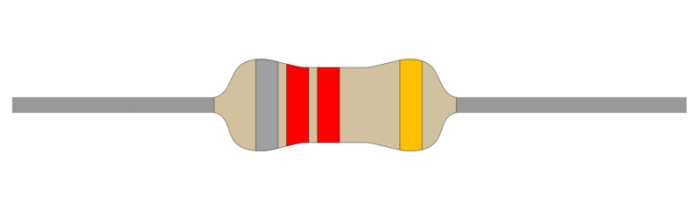 Resistor carbon film 0.25W 8.2kohm (8k2) @ electrokit (1 of 1)