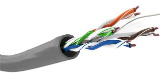 Installation cable Cat6 U/UTP CU solid grey 100m LSZH @ electrokit