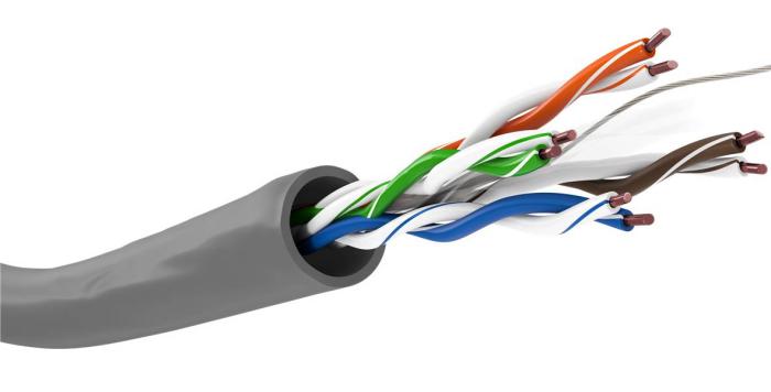 Installationskabel Cat6 U/UTP CU solid grå 100m LSZH @ electrokit (1 av 2)
