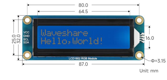 LCD 2x16 char RGB 3.3/5V - I2C @ electrokit (6 of 6)