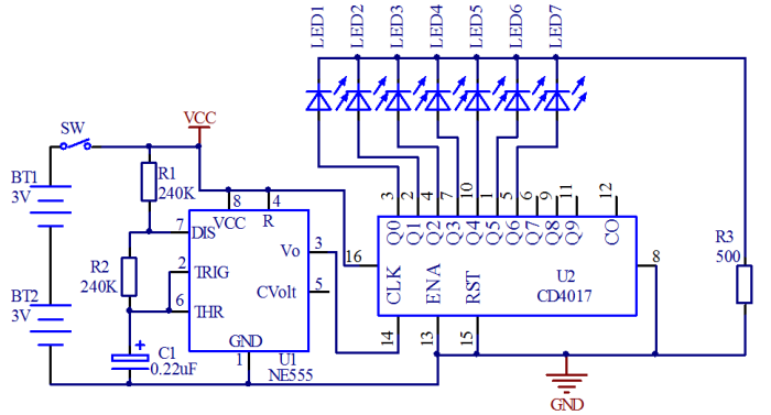 Airplane with blinking LEDs - Soldering kit @ electrokit (4 of 4)