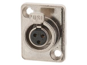 XLR mini 3-pol hona chassie @ electrokit