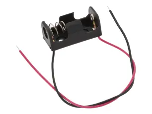 Batterihållare 1x 1/2AA kabelanslutning @ electrokit