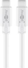 USB-C kabel USB 3.2 Gen1 60W 0.5m vit @ electrokit