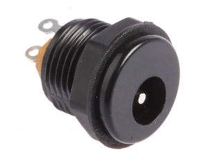 DC jack 2.1x5.5x9.5mm chassis switch @ electrokit