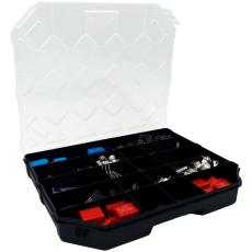 Assortment Box black/clear 284x243x40mm @ electrokit