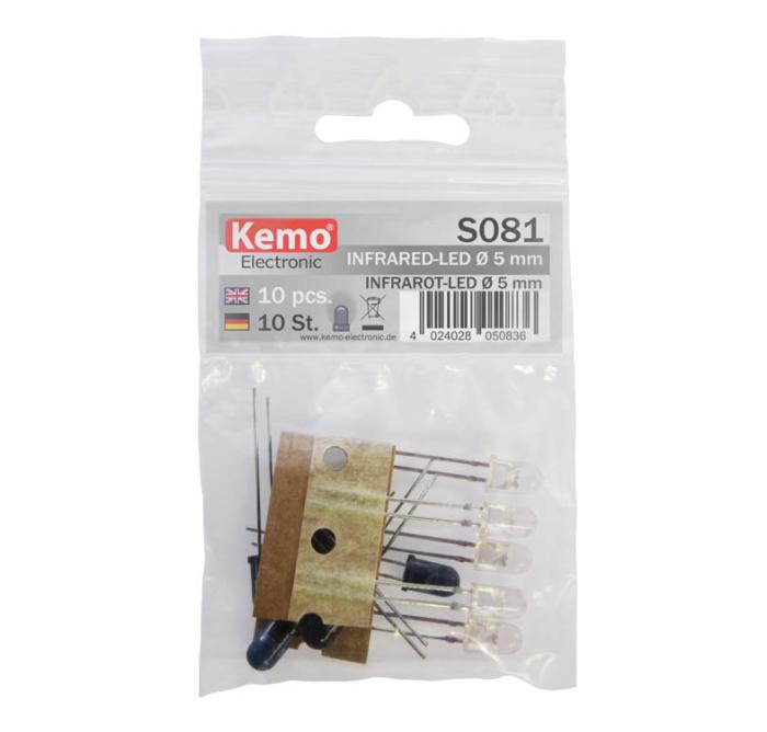 IR-LED 5mm ca 10 st - blandade värden @ electrokit (1 av 1)