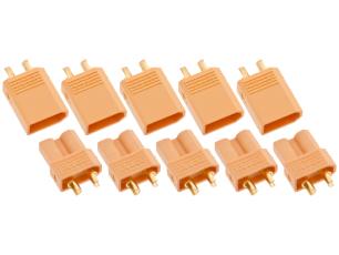 XT30 strömkontakt 2-pol 15(30)A hona/hane 5-par @ electrokit