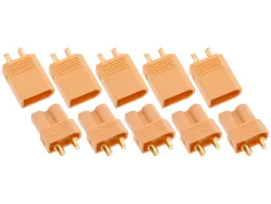 XT30 strömkontakt 2-pol 15(30)A hona/hane 5-par @ electrokit