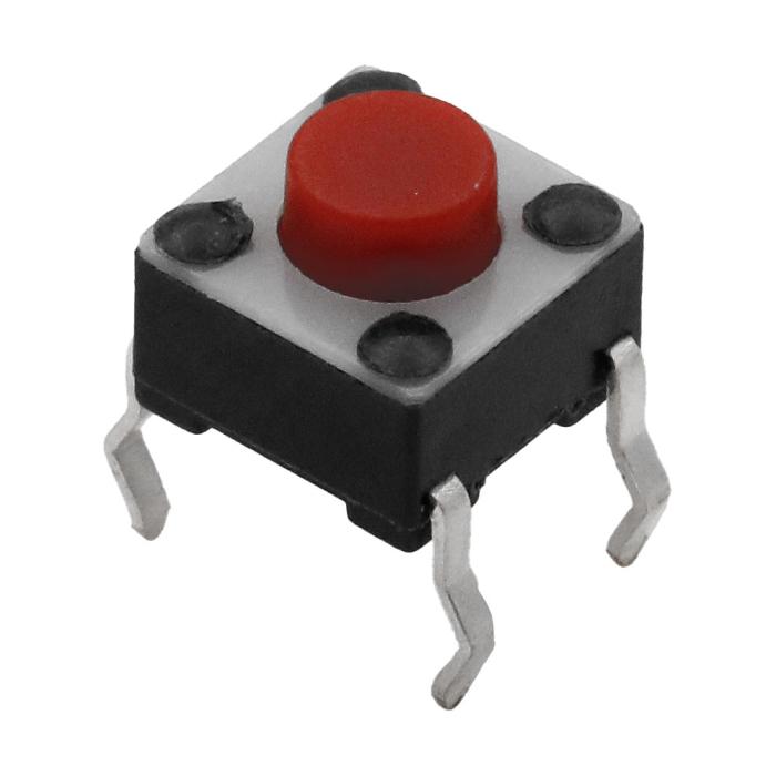 Tactile switch PCB 6x6x5mm red @ electrokit (1 of 1)