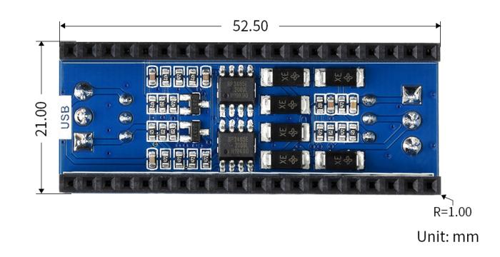 RS485 module 2-channels for Raspberry Pi Pico @ electrokit (6 of 6)