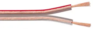 Kabel 2x0.75mm² Cu transparent 25m @ electrokit