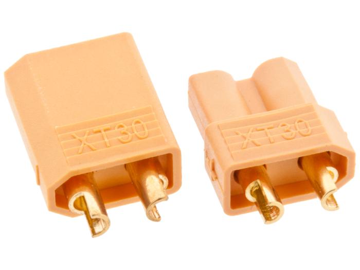 XT30 strömkontakt 2-pol 15(30)A hona/hane 5-par @ electrokit (2 av 3)