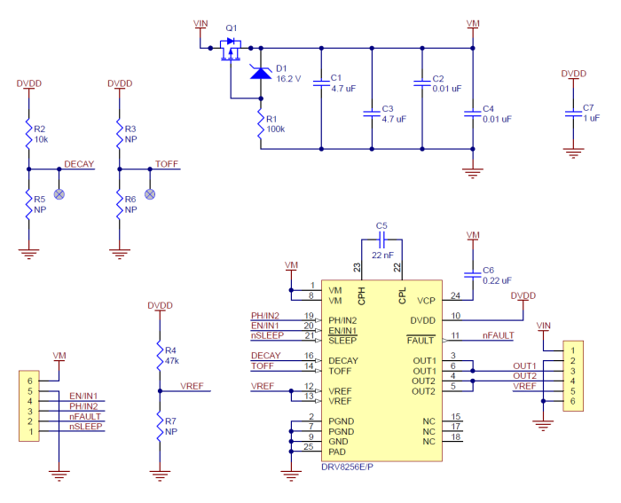 Motor driver 1-ch 4.5-48V 1.9A DRV8256E @ electrokit (7 of 7)