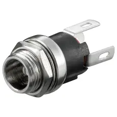DC-jack 2.1x5.5x9.5mm chassi @ electrokit