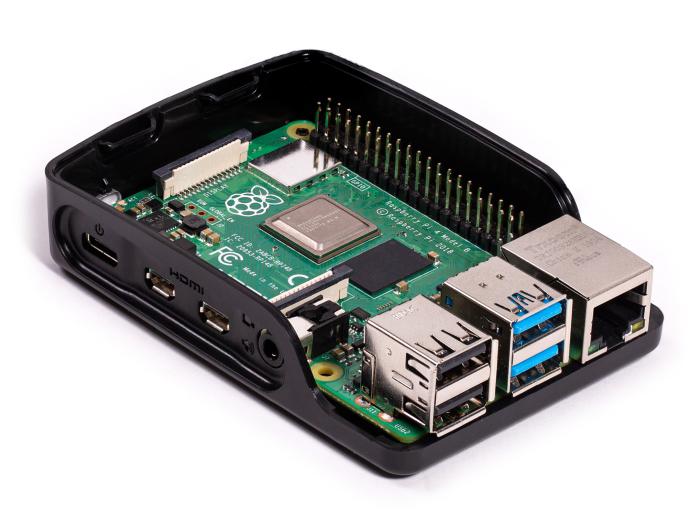 Raspberry Pi 4 official case dark grey @ electrokit (2 of 3)