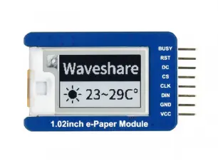 10.2" E-ink display 120x80px black/white breakout SPI @ electrokit
