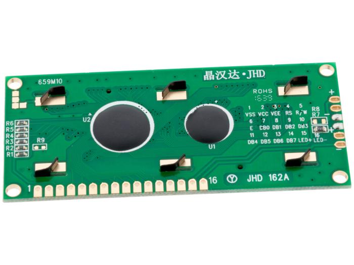 LCD 2x16 tecken vit/blå parallell 5V @ electrokit (2 av 2)