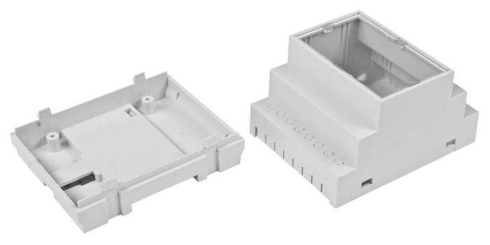 Kapsling för DIN-skena 4 modul med transparent fönster @ electrokit (2 av 3)