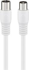 Antennkabel 5.0m 85dB klass A vit @ electrokit