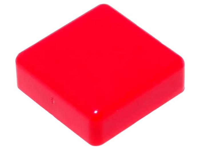 Cap for push button 12x12mm - red @ electrokit (1 of 1)
