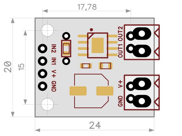 Motordrivare 1-kan 6.5-45V DRV8871 @ electrokit (7 av 7)