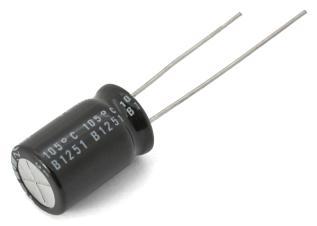 Elektrolytkondensator 390uF 16V 105C &oslash;10x12.5mm @ electrokit
