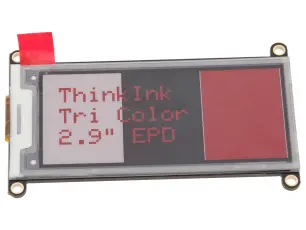 2.9" E-paper display red/black/white @ electrokit