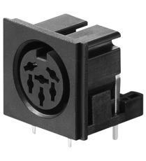 DIN hona 6-pol 240&deg; PCB @ electrokit