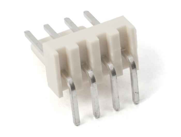 PCB header 2510-4AW 2.54mm 4-pin angle @ electrokit (2 of 4)