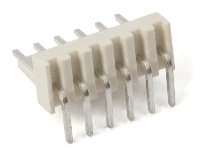 PCB header 2510-6AW 2.54mm 6-pin angle @ electrokit (2 of 4)