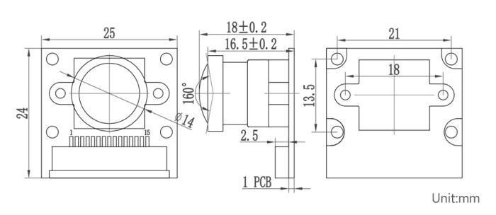 Camera module for Raspberry Pi OV9281 Global Shutter 160° @ electrokit (10 of 10)