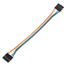 Jumper wire 6-pin dupont 100mm @ electrokit